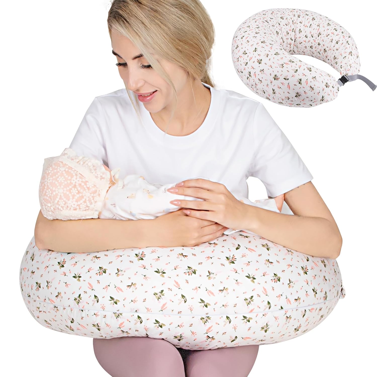 Chilling Home Nursing Pillow for Breastfeeding,Multifunctional Adjustable Breast Feeding Pillow,Bottle Feeding More Support for Mom, Breastfeeding Essentials for Newborn,Removable Cover