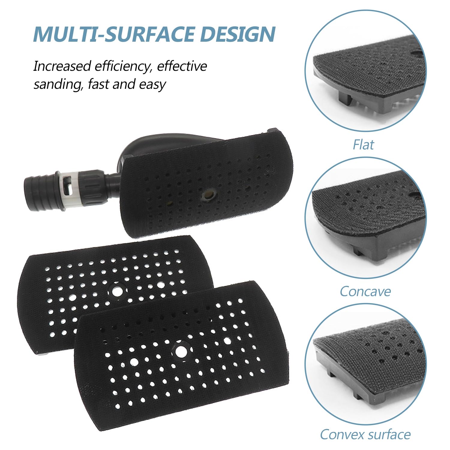 Ponceuse Manuelle 70x150 Mm Avec Aspiration – Pour Bois, Métal, Sans Poussière, 3 Cales Incluses