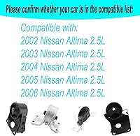 Vista 2 de Soporte de motor y soporte de transmisión compatible con Nissan Altima 2.5L 2002-2006 Reemplazo para A7340 A7341 A7342 A7343 11270-8J000 11320-8J005