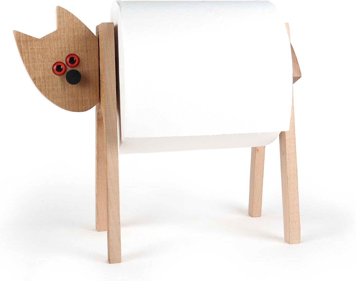 Legnomagia made in Italy GATTO MAXI cat towel rack (table towel rack