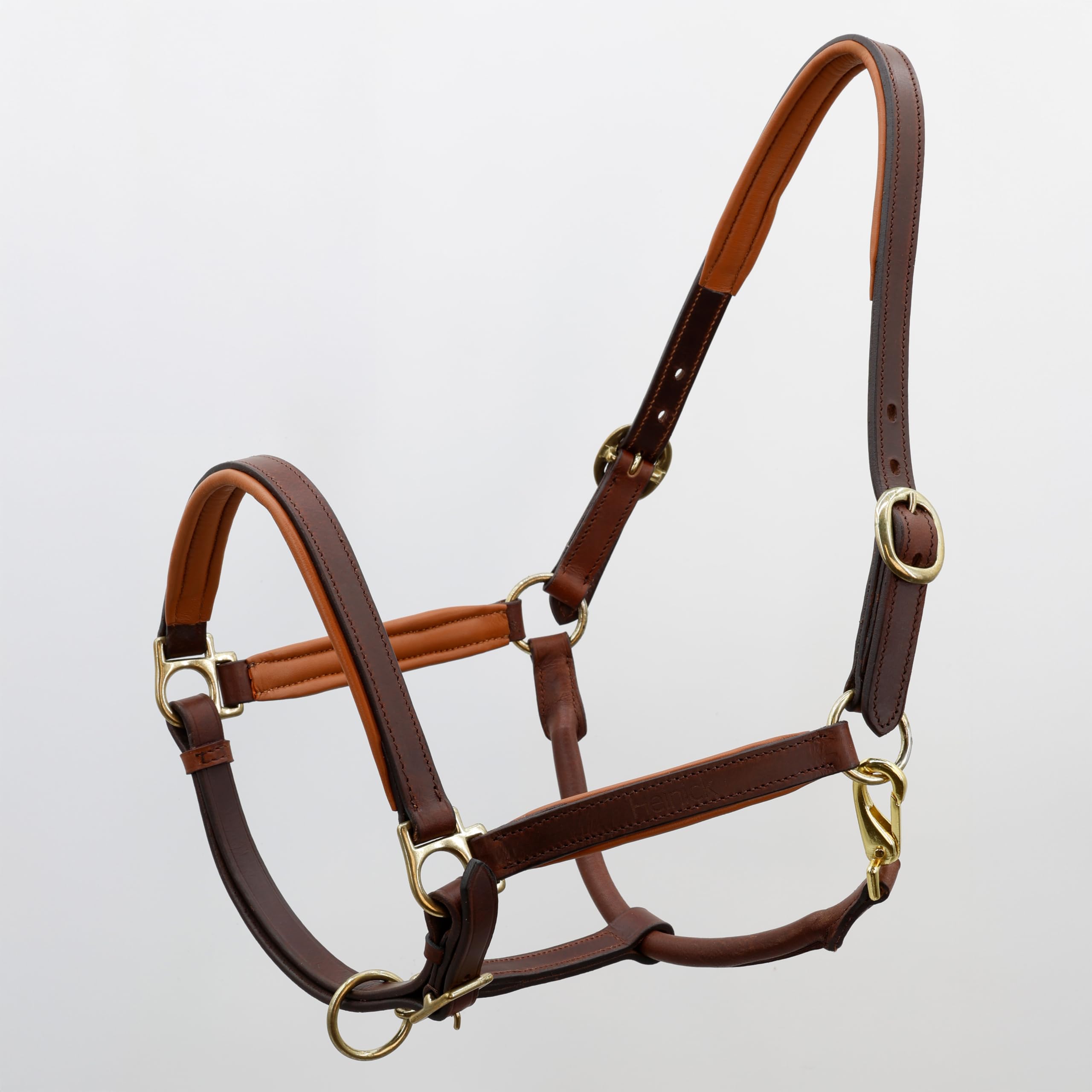Lederhalfter Nori Softleder rundgenäht ~ Braun ~ WB VB Halftergröße Warmblut