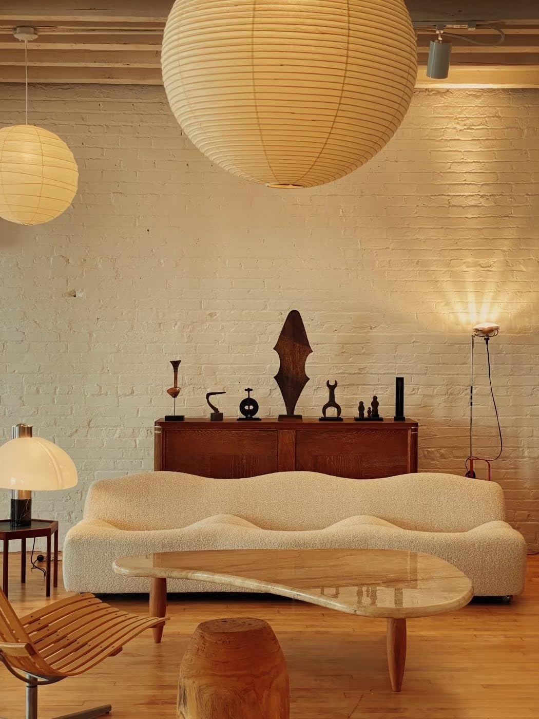 Noguchi Akari 55A Pendant Light Lantern Ceiling Lamp 60cm Spherical Washi Paper (120A)