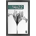 MCS Studio Gallery 8x8 Picture Frame Black Woodgrain, Wall Hanging & Easel for Tapletop Display, Square Photo Frame for Photos, Posters & Art Prints (4-Pack)