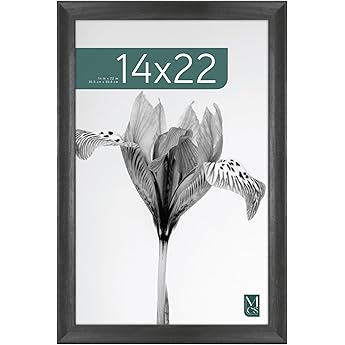 MCS Studio Gallery 8x8 Picture Frame Black Woodgrain, Wall Hanging & Easel for Tapletop Display, Square Photo Frame for Photos, Posters & Art Prints (4-Pack)