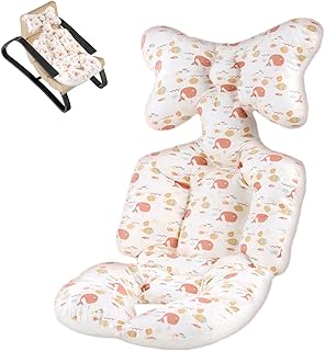 ベビーカーシートカバー - 新生児用カーインサートライナー - ソフトで 赤ちゃんの頭と体をサポートするクッション ベビーカー用ノンスリップ