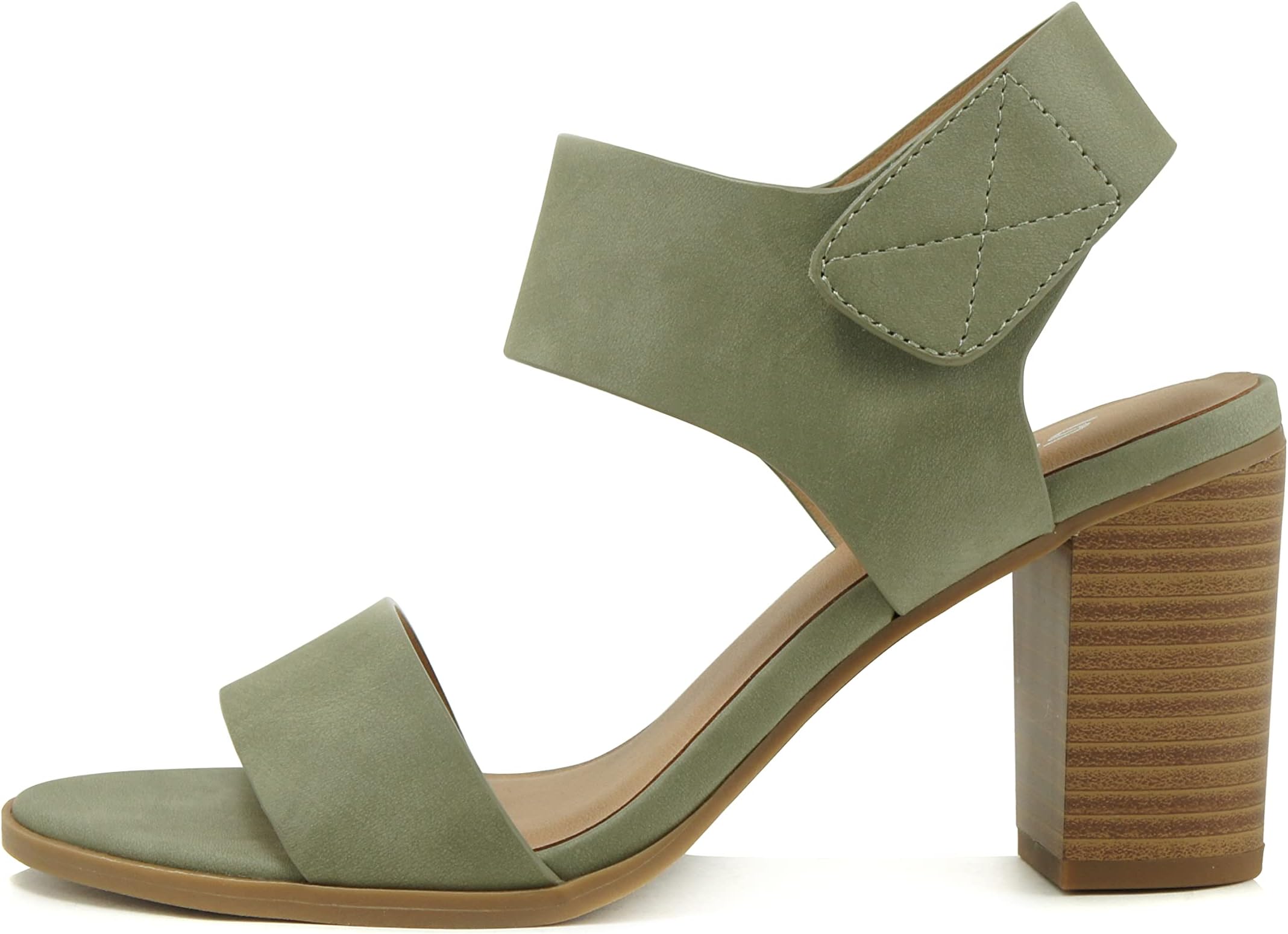 Soda Wait-A ~ Women Open Round Toe Chunky Heel Ankle Strap High Heel Dress Sandals