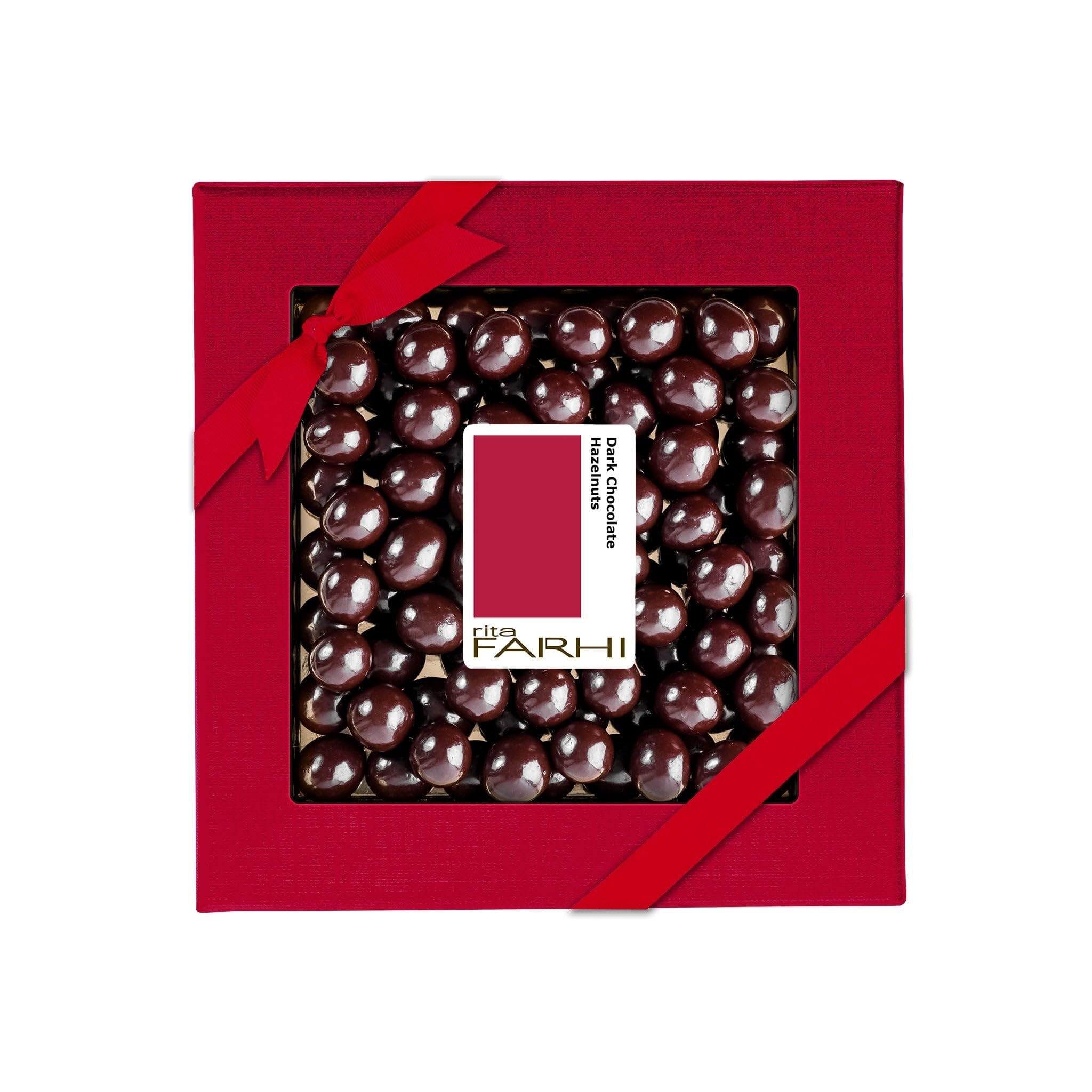 Rita Farhi Dark Chocolate Coated Hazelnuts in a Luxury Gift Box 200 g - Palm Oil Free