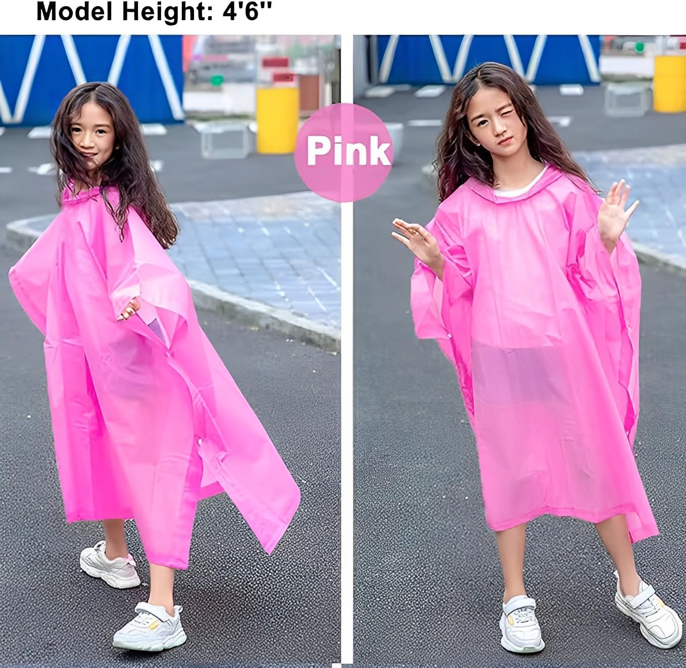 Raincoats Ponchos for Kids, 2 Pack Emergency Rain Jacket with Hood for Boys Girls Disney Travel Outdoors - Image 6