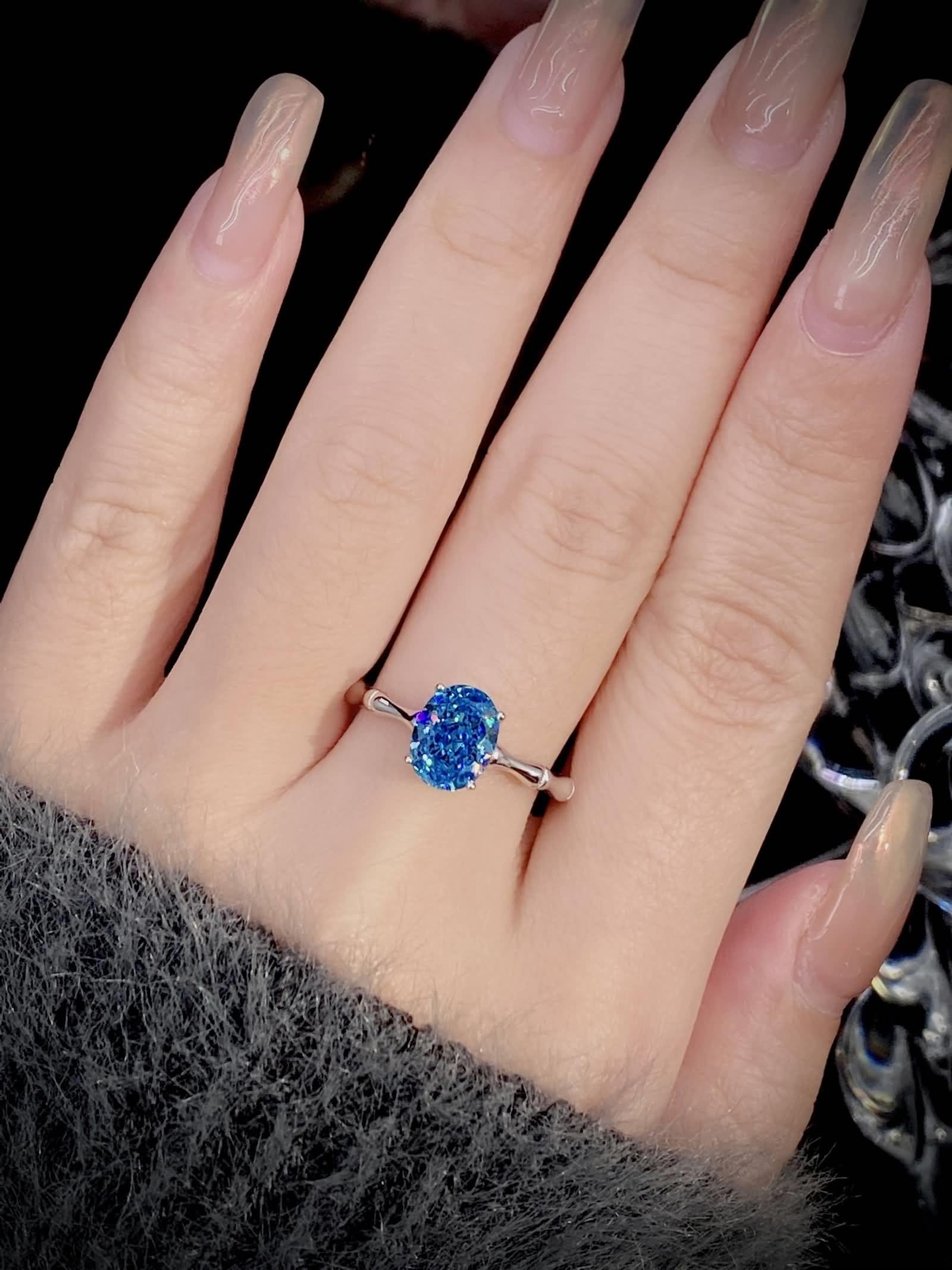 Alianzas de oro blanco, anillo de compromiso, oro auténtico, solitario, 2 ct, sin piedra, anillos de banda de oro para mujer