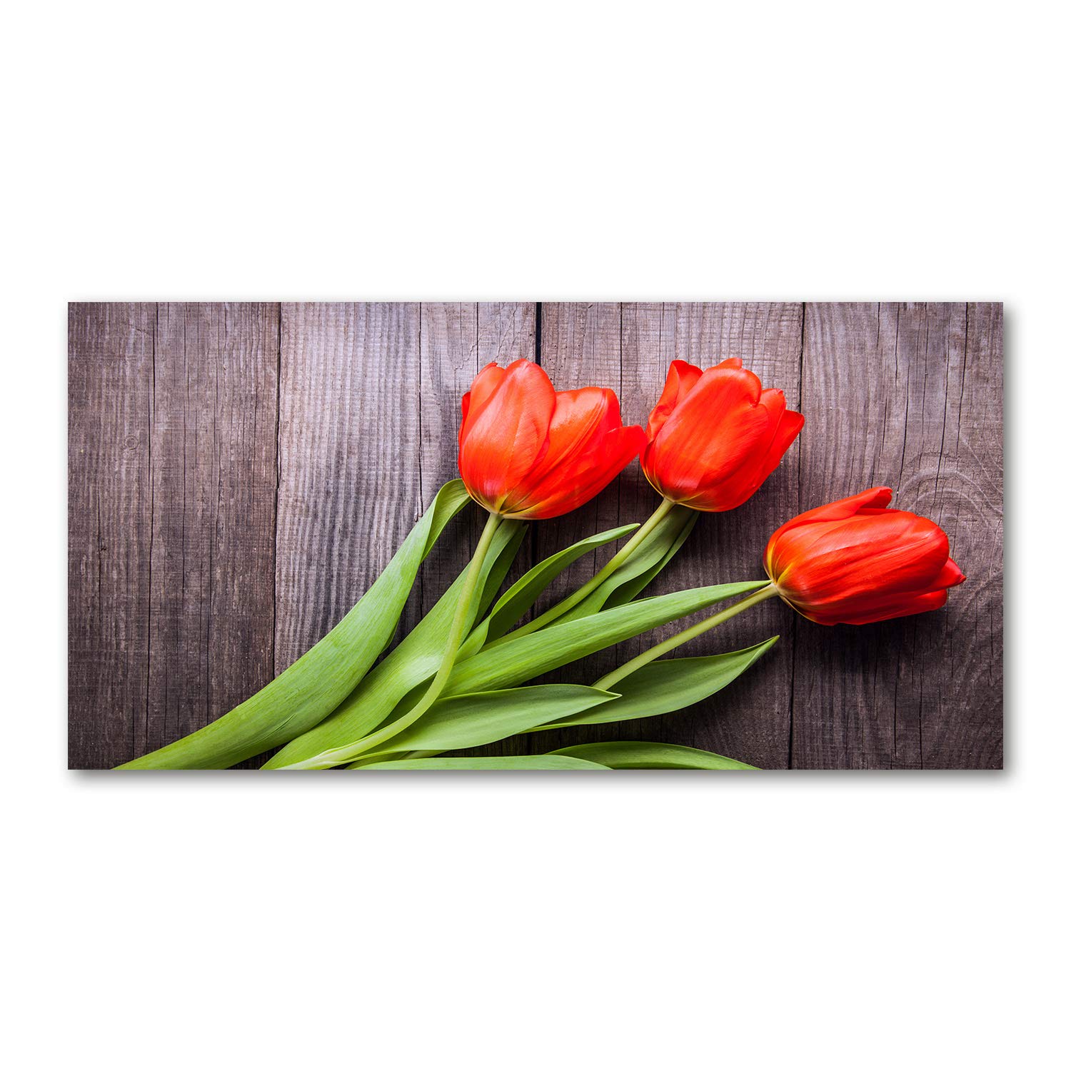 Tableau plexiglas tulipes rouges 120x60 cm Tulup pour tableau déco mural acrylique salon