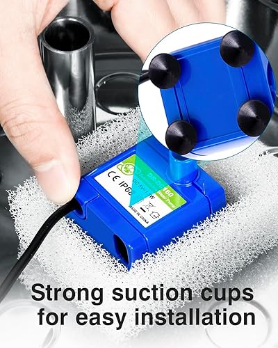 Miniatura 6 de Bomba de fuente de agua para gatos, bomba de fuente para mascotas, bomba de repuesto sin luz LED, motor DR-DC160 para fuente de gato de acero