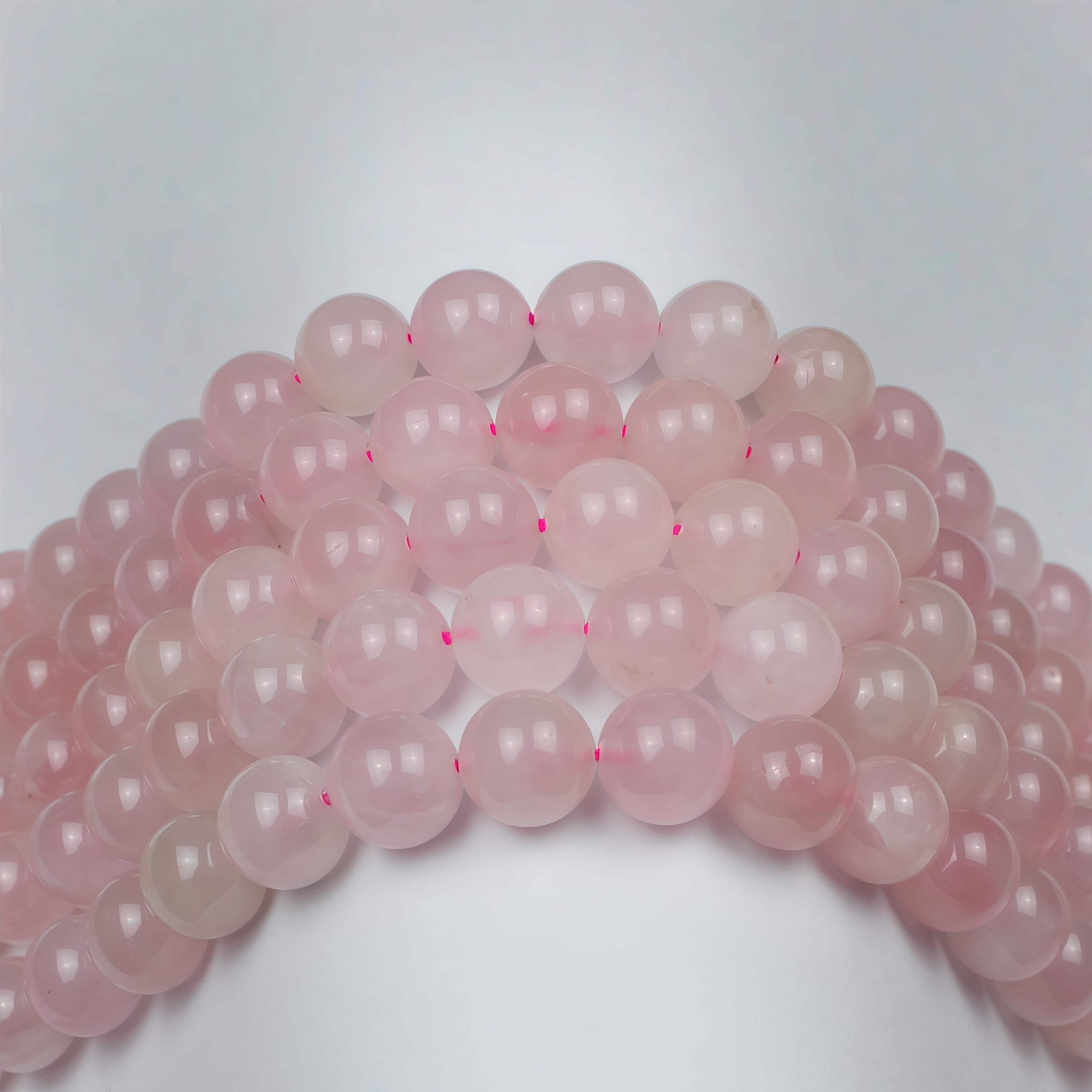 MJDCB 6mm 60 piezas Cuentas de Piedra Cuarzo Rosa Redondas Sueltas Piedras Semipreciosas Naturales para Hacer Joyas Pulseras Collares — view 6