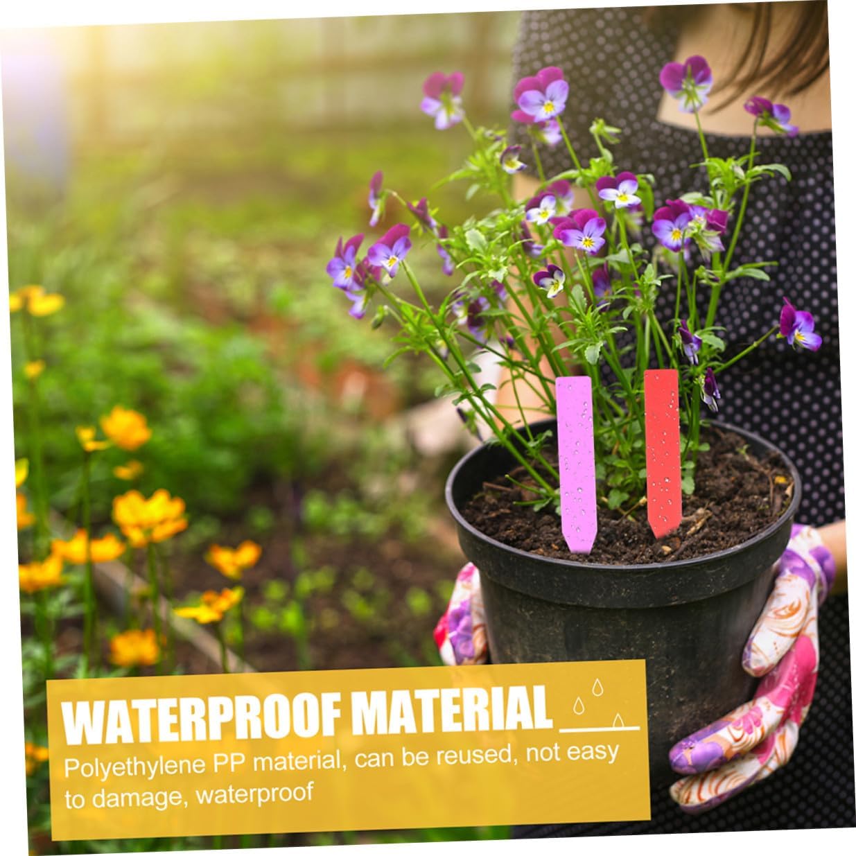 VILLCASE 600pcs Plastic Plant Labels Stakes Nursery Garden Markers for Flowers and Vegetables, Waterproof Small Garden Stake Tags 10x1.8cm Multicolor Assortment for Outdoor Plant