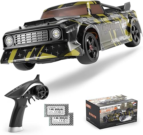 HAIBOXING Coches RC a escala 118 2196 Drift RC Car 28 KMH de alta velocidad con giroscopio, vehículo eléctrico de 2.4 Ghz RTR 4X4 control remoto