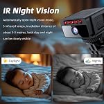 Mini Caméra espionne 4K UHD Caméra de sécurité intérieure avec vision nocturne, alertes de détection de mouvement, double stockage SD/Cloud, 2,4GHz WiFi, 5H Batterie, télécommande pour boutique de bureaux (S)