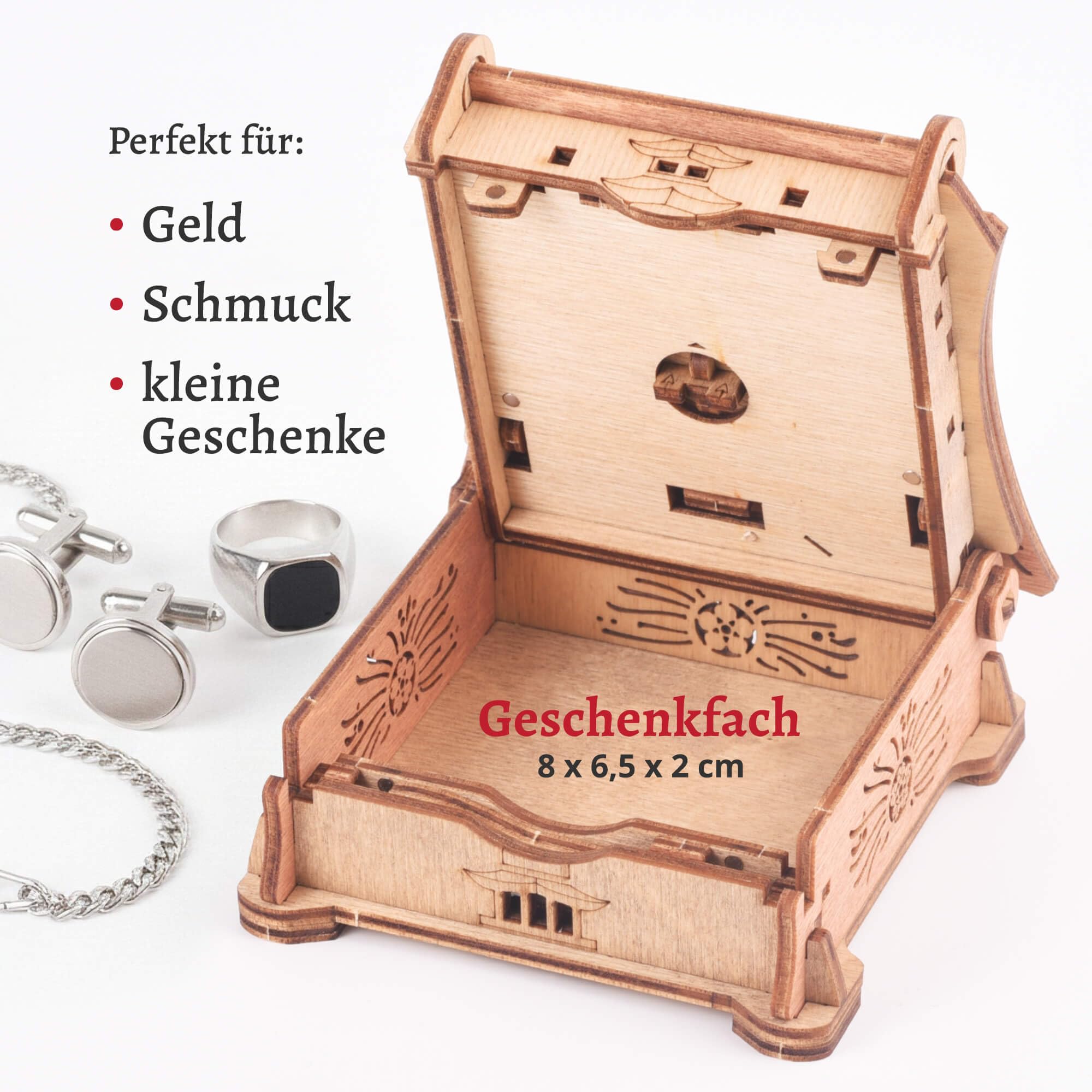 iDventure Samurai Puzzlebox | Escape Room Mechanische Schatzkiste | Geburtstagsgeschenk | 3D Holzpuzzel Rätsel | Knobelspiel für Erwachsene und Rätselbox für Jugendliche 14+