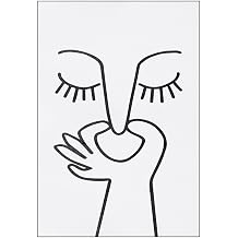 AMJKEJI Bathroom Wall Art Picture Black and White Humour Donkey Decor Poster A4 Toilet Wall Stickers for Home Office Hotel Living Room Bathroom Decor 11.81 x 8.46 Inch funny face
