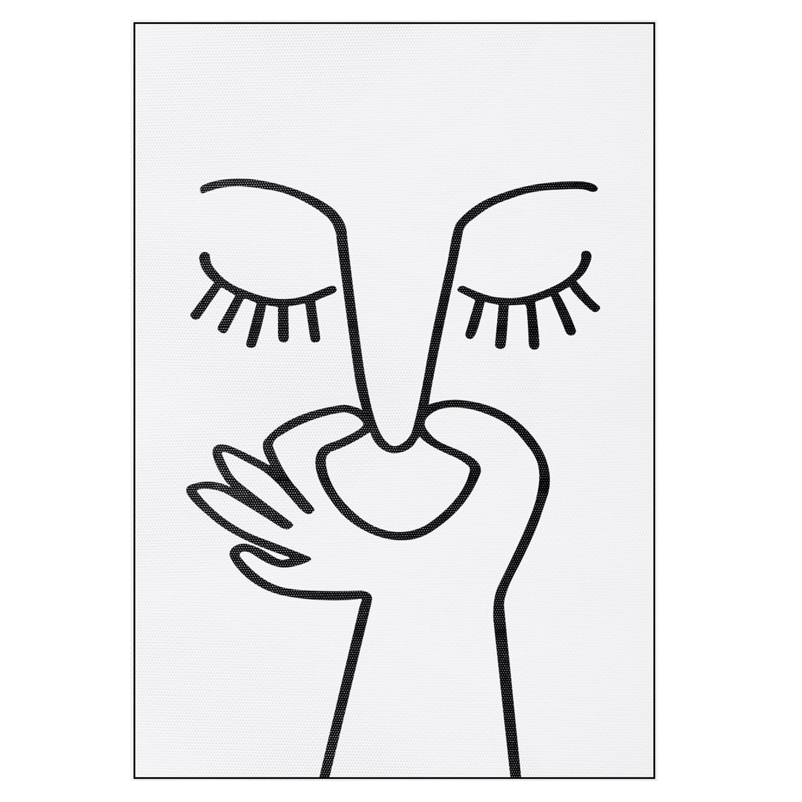 AMJKEJI Bathroom Wall Art Picture Black and White Humour Donkey Decor Poster A4 Toilet Wall Stickers for Home Office Hotel Living Room Bathroom Decor 11.81 x 8.46 Inch (funny face)