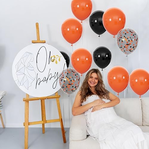 Miniatura 13 de 68 globos de color rosa y morado de 12 pulgadas, globos de látex metálicos morados y rosados, globos de confeti con cintas, globos de fiesta