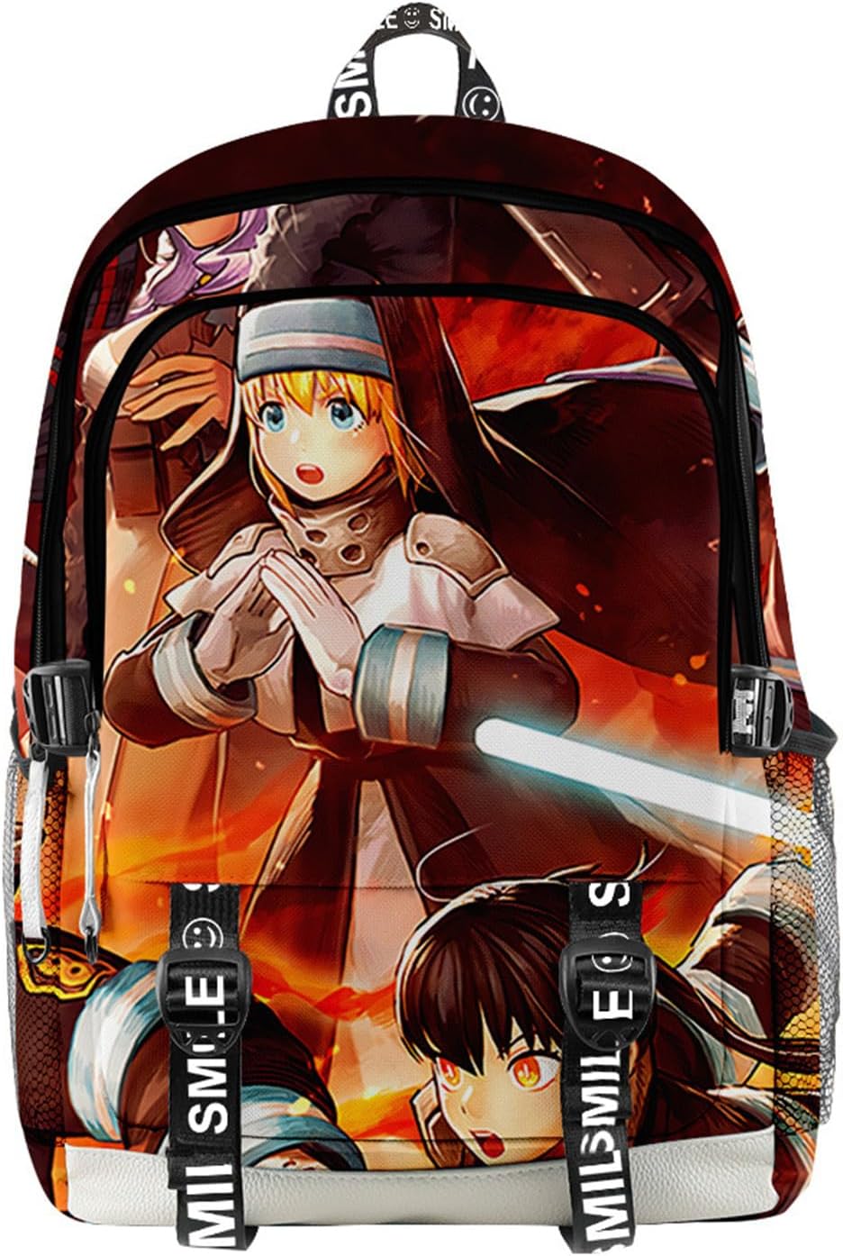 ISaikoy Anime Fire Force Backpack Daypack Laptop Bag Enen no Shouboutai School Bag Bookbag 10