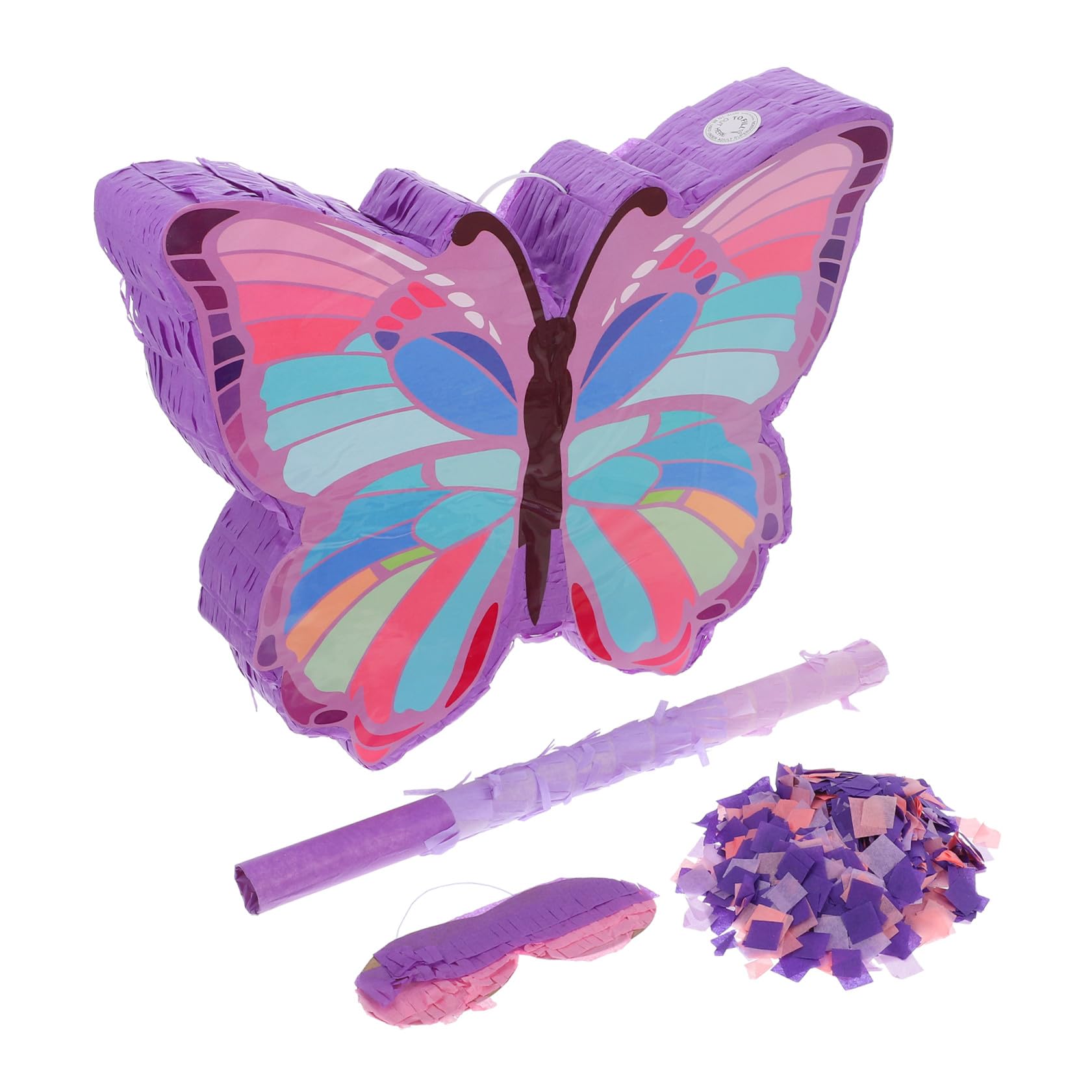 Mipcase Piñata Temática de Mariposas Color Púrpura para Fiesta de Cumpleaños Infantil con Diseño Decorativo y Fácil de Rellenar para Juegos y Dulces