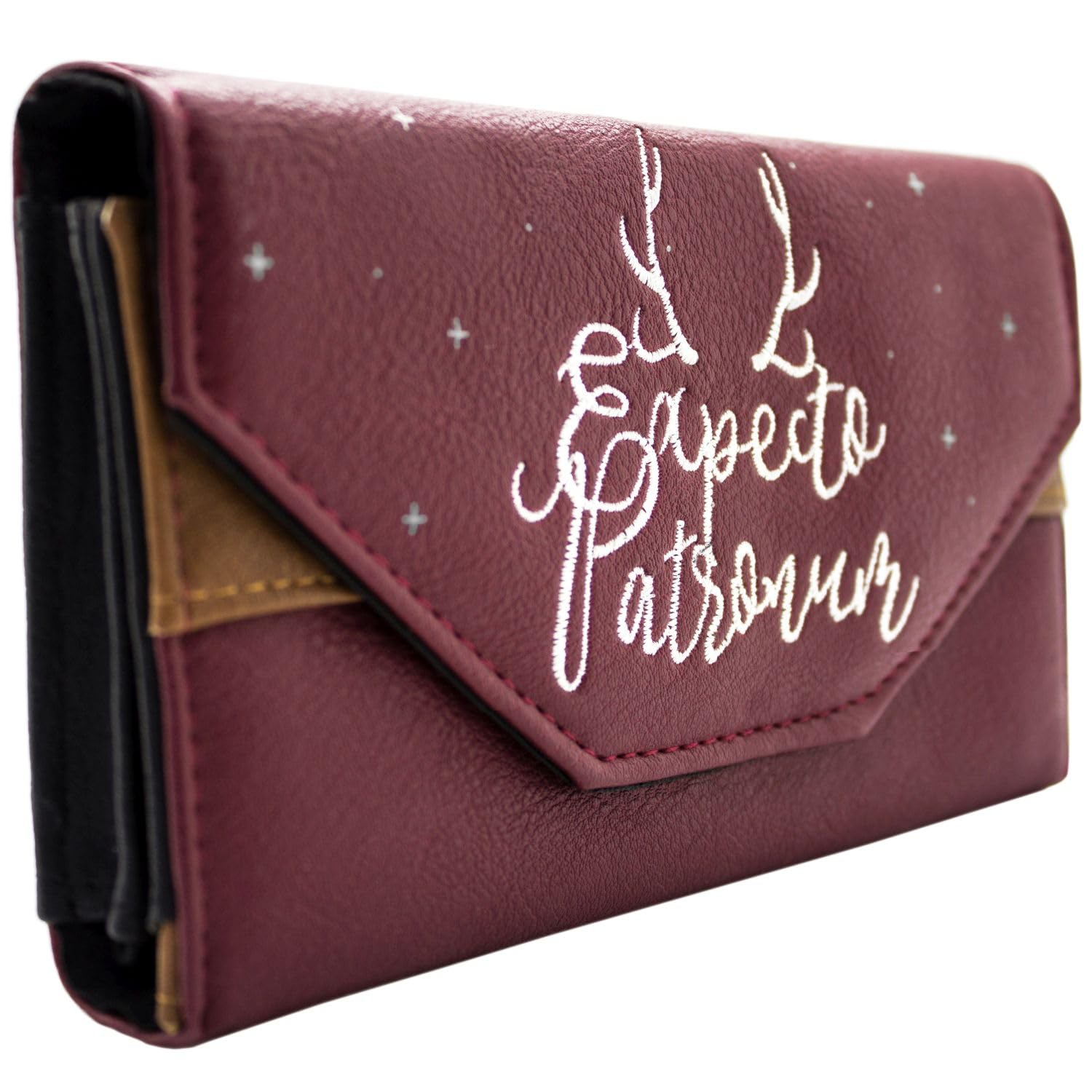 Hogwarts Harry Potter Expecto Patronum Spell Purse Clutch Coin Pocket & Card Holder, Red