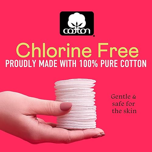 Miniatura 26 de Swisspers - Círculos premium exfoliantes con 2 superficies distintas texturizadas elevadas, almohadillas faciales de algodón, bolsa de 80