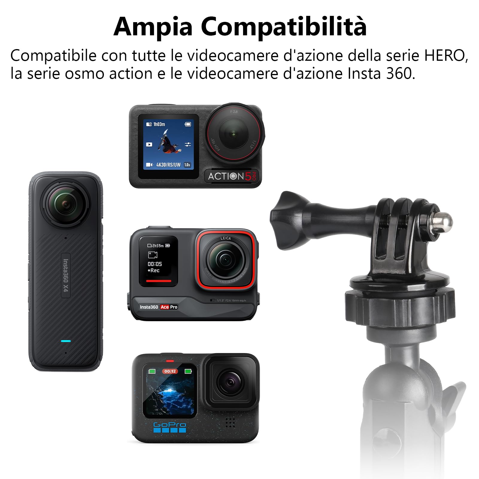 Tripla ventosa per GoPro, il supporto per le tue riprese pro