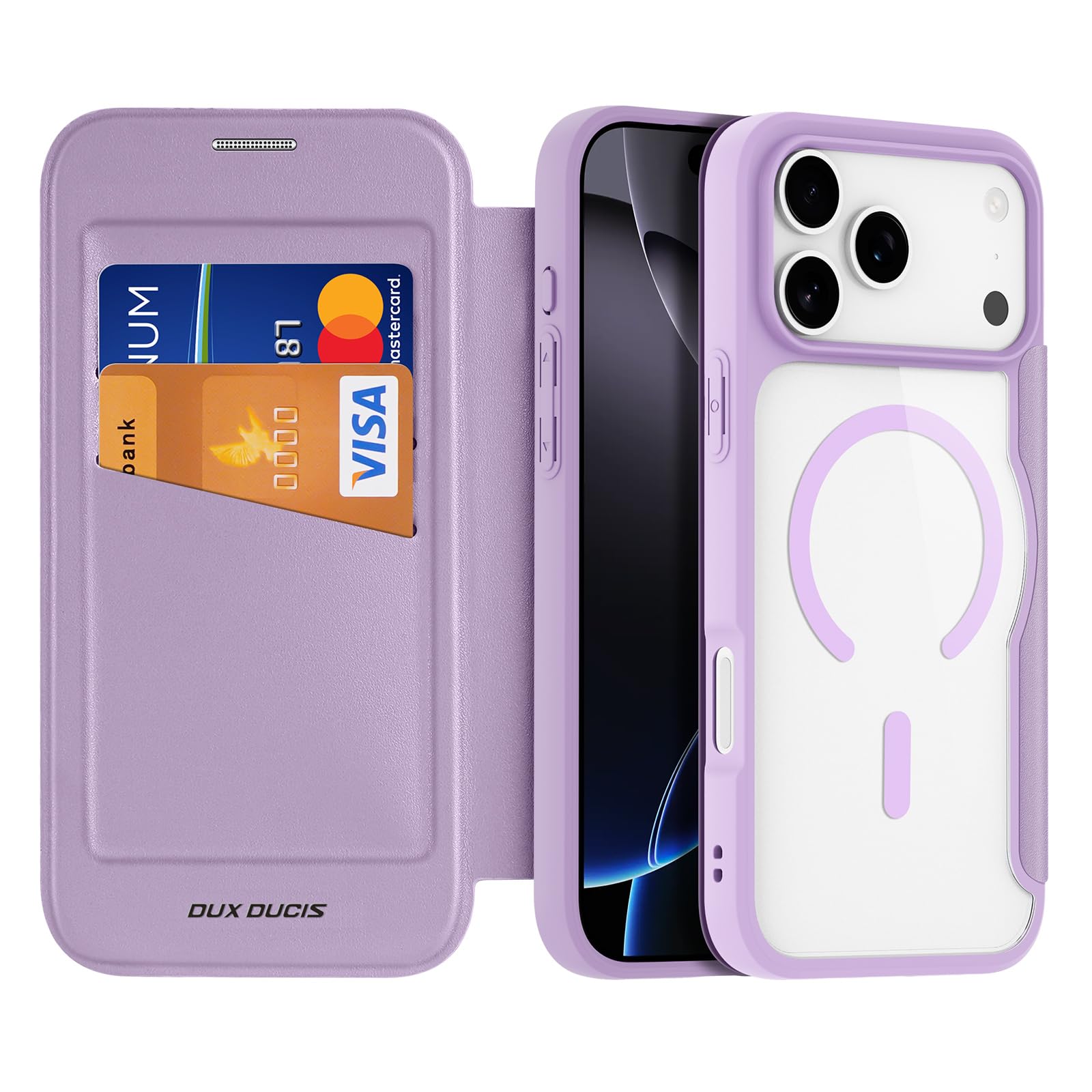 Coque avec béquille pour iPhone 17 Pro Max antichoc rose MagSafe PC Slim - 8