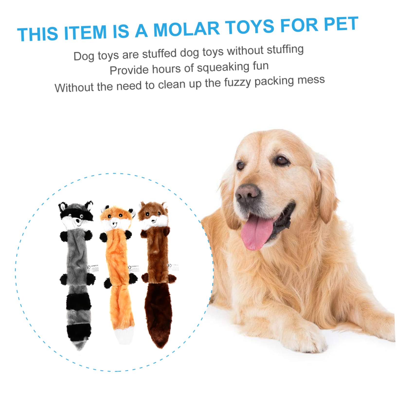 Kisangel 9pièces Jouets à Mordre pour Chien Peluche Squeaky sans Rembourrage Jouets Interactifs pour Chiots