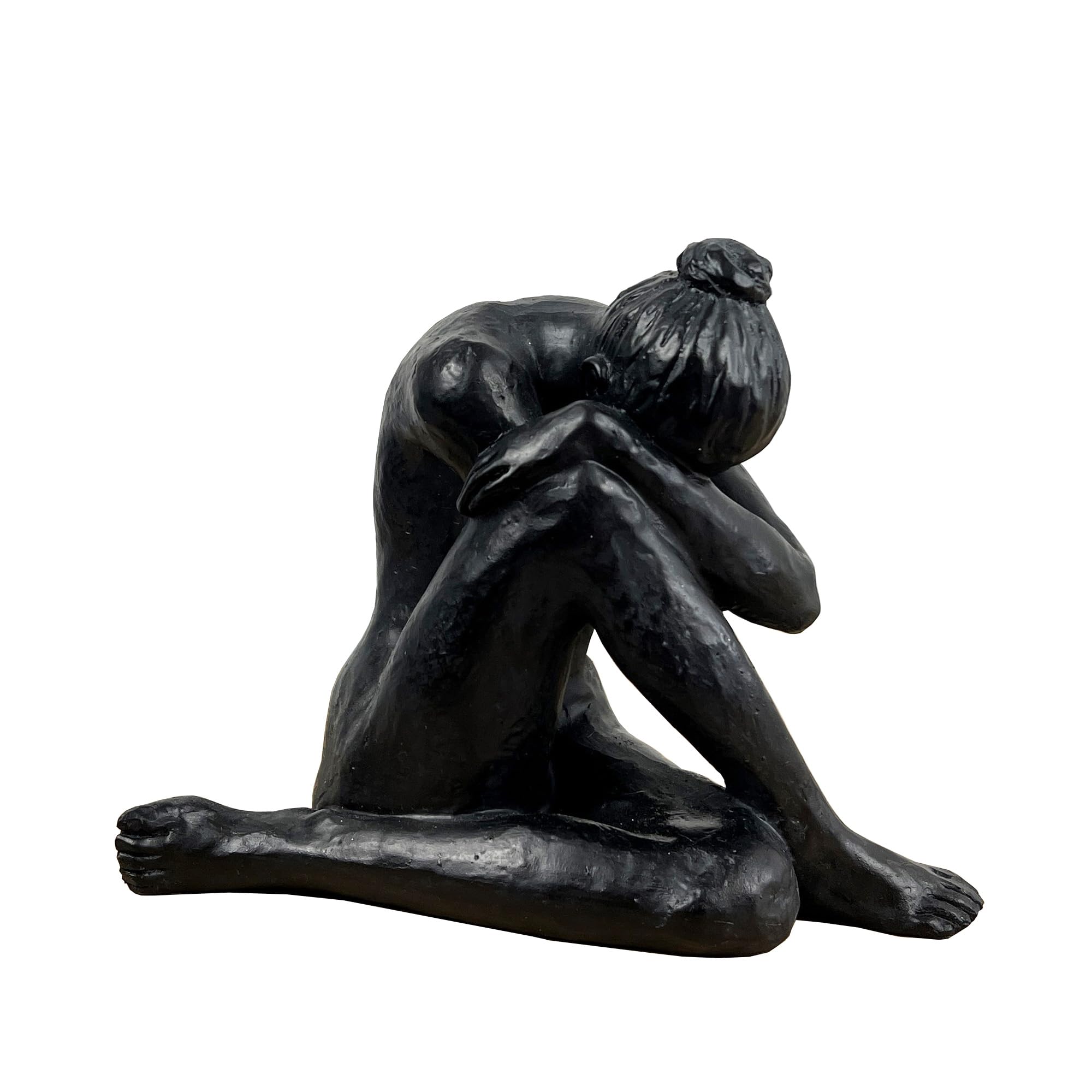 Alfie Francis 15cm Abstract Sitting Woman Statue Resin Ornament for Living Room Figurine Sculpture Art Home Decor