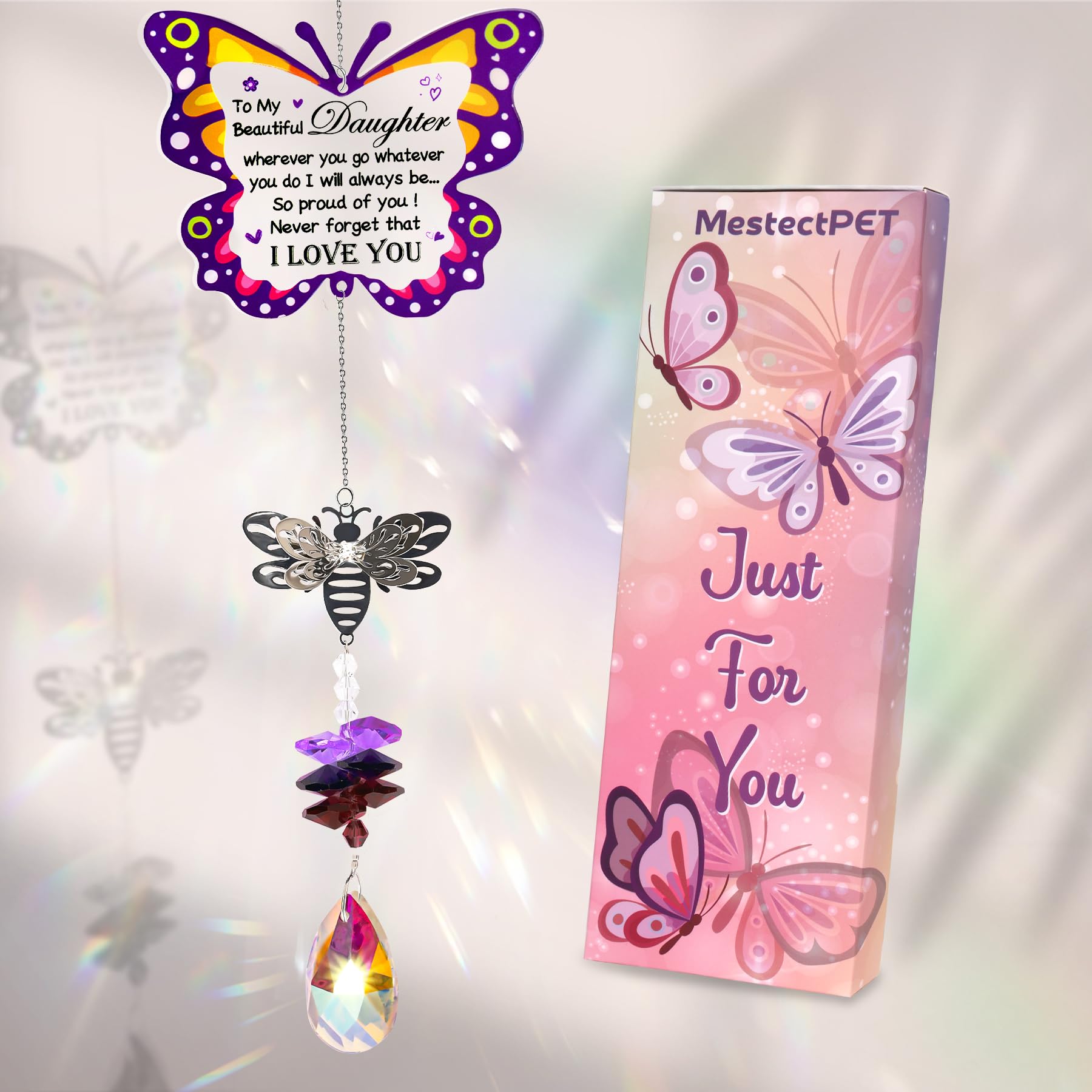 Daughter Gifts, Birthday Daughter Gifts from Mum Dad, Crystal Suncatcher Gifts for Birthday, Wedding, Anniversary Graduation-image-12