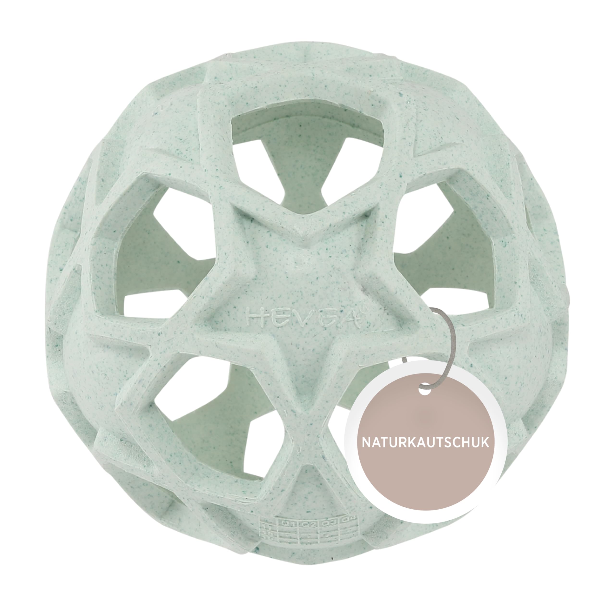 HEVEA Upcycled Star Ball Made from 100% Upcycled Natural Rubber Plant Based, Plastic-Free, Eco-Friendly, BPA-Free & FDA Approved