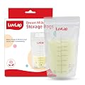 LuvLap Baby Breast Milk Storage Bags, BPA Free Disposable Milk Freezer Bags for Breast Feeding (Pack of 25 Bags)