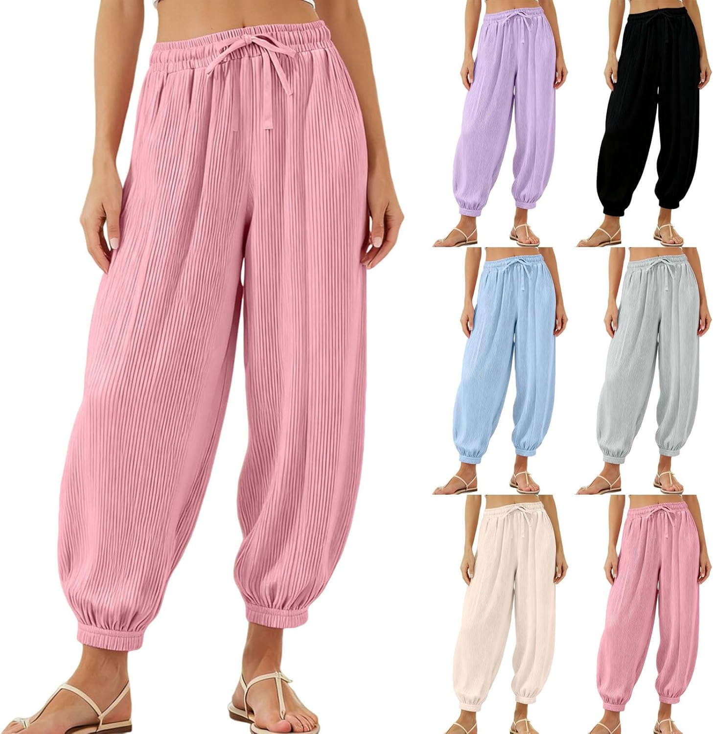 Boys Girls Loose Crewneck Sweatshirt with Color Block Joggers Pants Kids 2 Piece Sweatsuit with Pockets for 3-14 Years