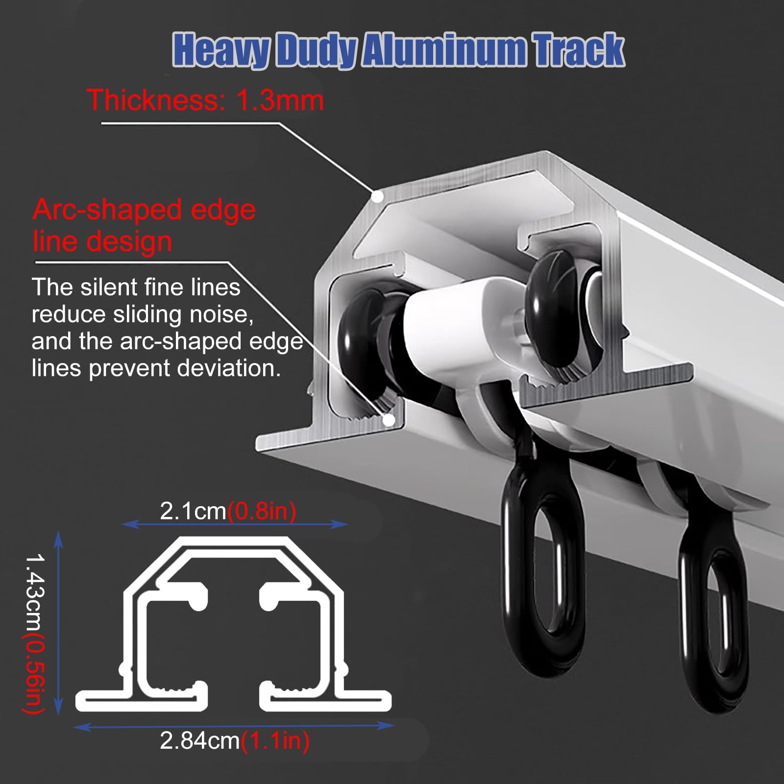 Lisdsoenk Curtain Rails Ceiling Mount Heavy Duty, 5 15 10 6 12 4 8 13 18foot, White Hidden Ceiling Curtain Track Set Room Divider, Commecial Home Recessed Curtain Slider Track