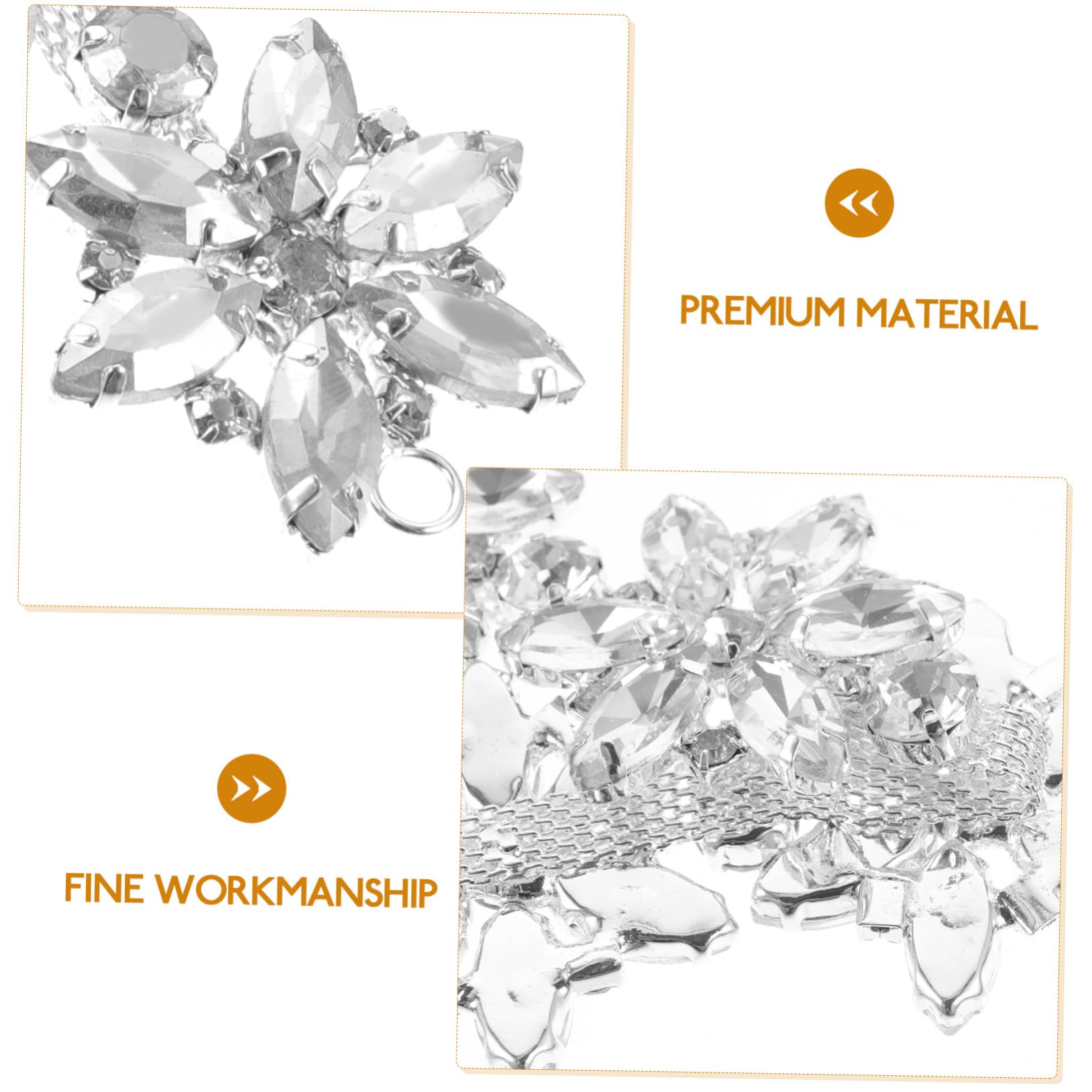 NUOBESTY 5stücke Glass Rhinestone Applique Blüten Patch Für Hochzeitsgürtel Und Accessoires Dekorative Strass-applikationen Für Brautkleider Schuhe Und Taschen Teiliges