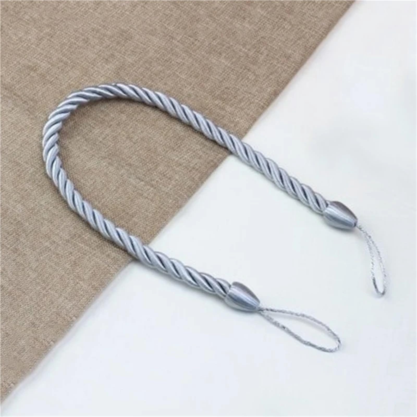 Lot de 10 embrasses de rideaux tissées à la main - Avec boucle - Accessoires décoratifs pour la maison - Bleu marine