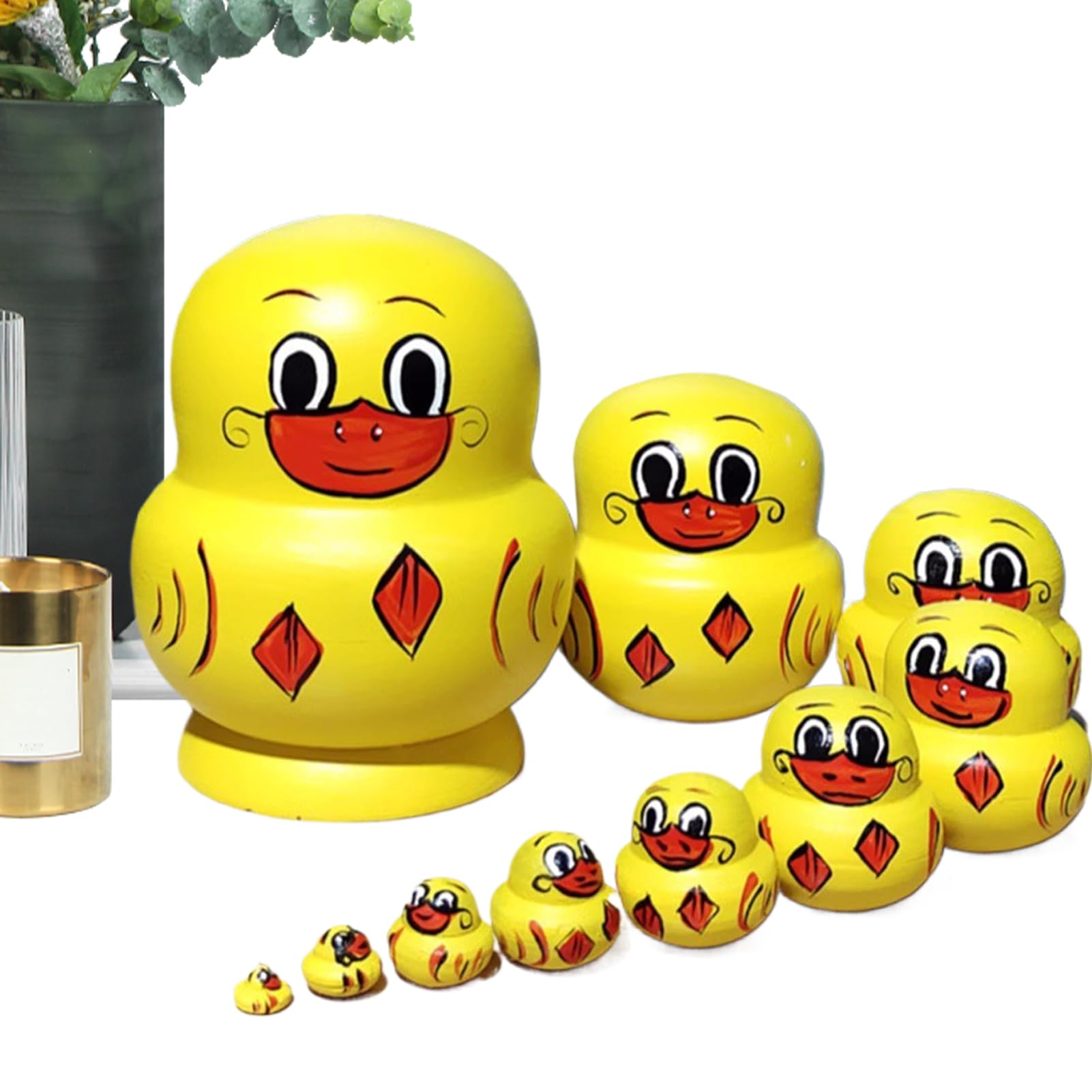 Muñecas rusas gigantes para decoración de chimenea y mesa de salón