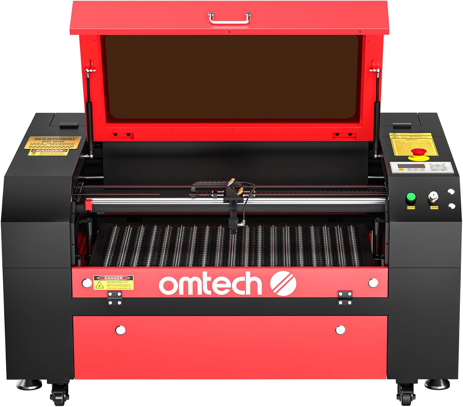 OMTech 60W CO2 Laser Engraver with LightBurn, 28x20 Inch Laser Engraving Cutting Machine with Autolift 4 Way Pass Air Assist Water Pump, Commercial Laser Engraver Cutter for Wood Glass Acrylic More