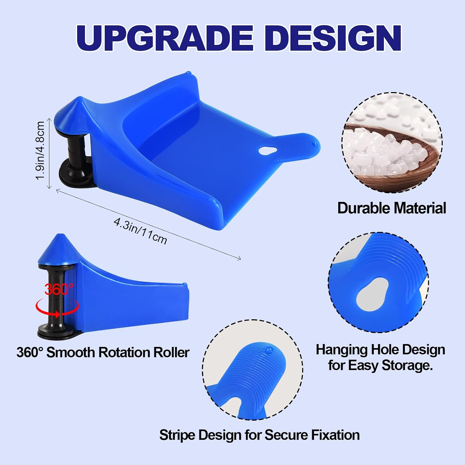4 Pcs Car Tires Hose Guides Roller for Car Washing, Premium Tire Hose Roller Preventing Stucking and Snagging Under Tires, Detailing Accessories for Car, Motorcycle and Truck Washing(Blue)