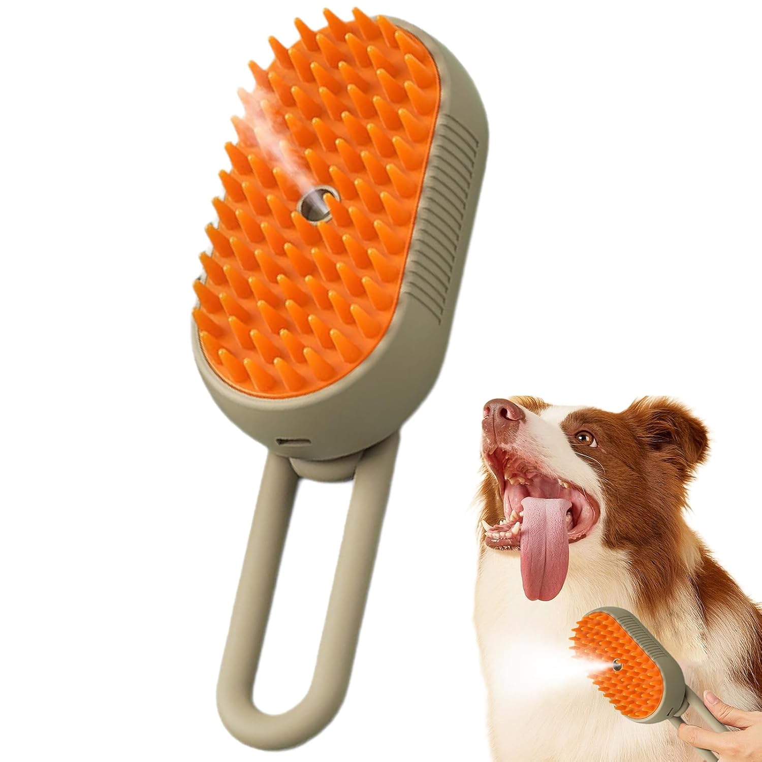 Dampfbürste für Haustiere, selbstreinigender Pferdepflegekamm zur Haarentfernung, tragbarer Welpenkamm – für Hundebesitzer, Haustiereltern, Betreuer, Zuhause, Zuhause, Entspannungszeit