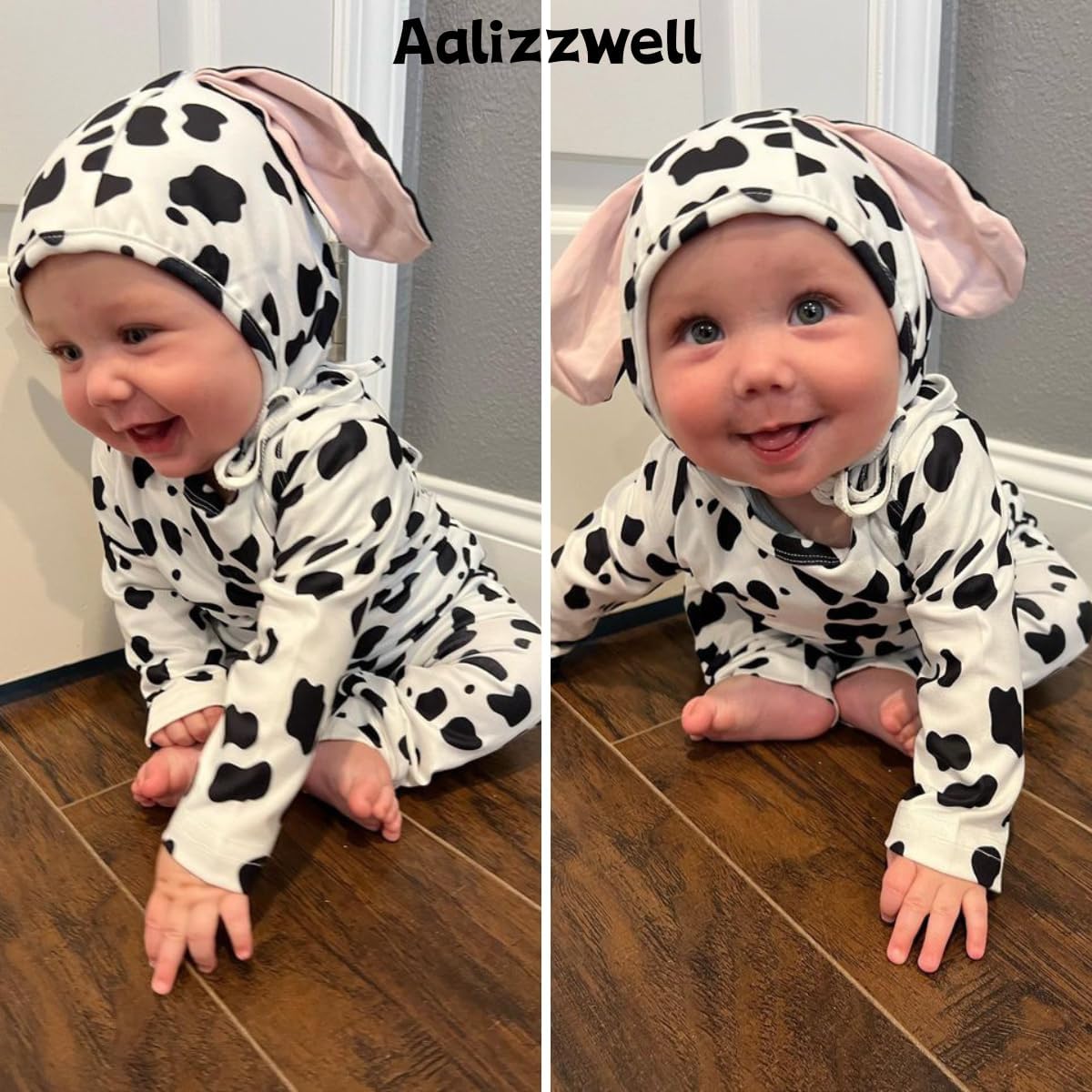 Aalizzwell Newborn Baby Boys Girls Halloween Clothes Dalmatians Outfit - Image 2