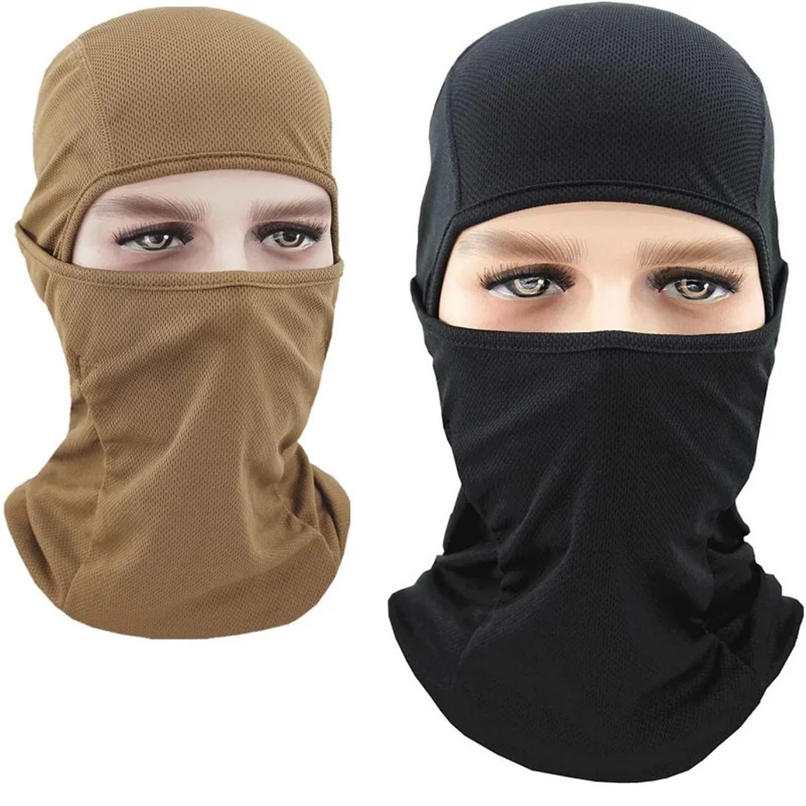 Lot de 2 Masques Ski Coupe-Vent for Homme et Femme, Protection intégrale du Visage Cou pour Sports Ski Extérieur