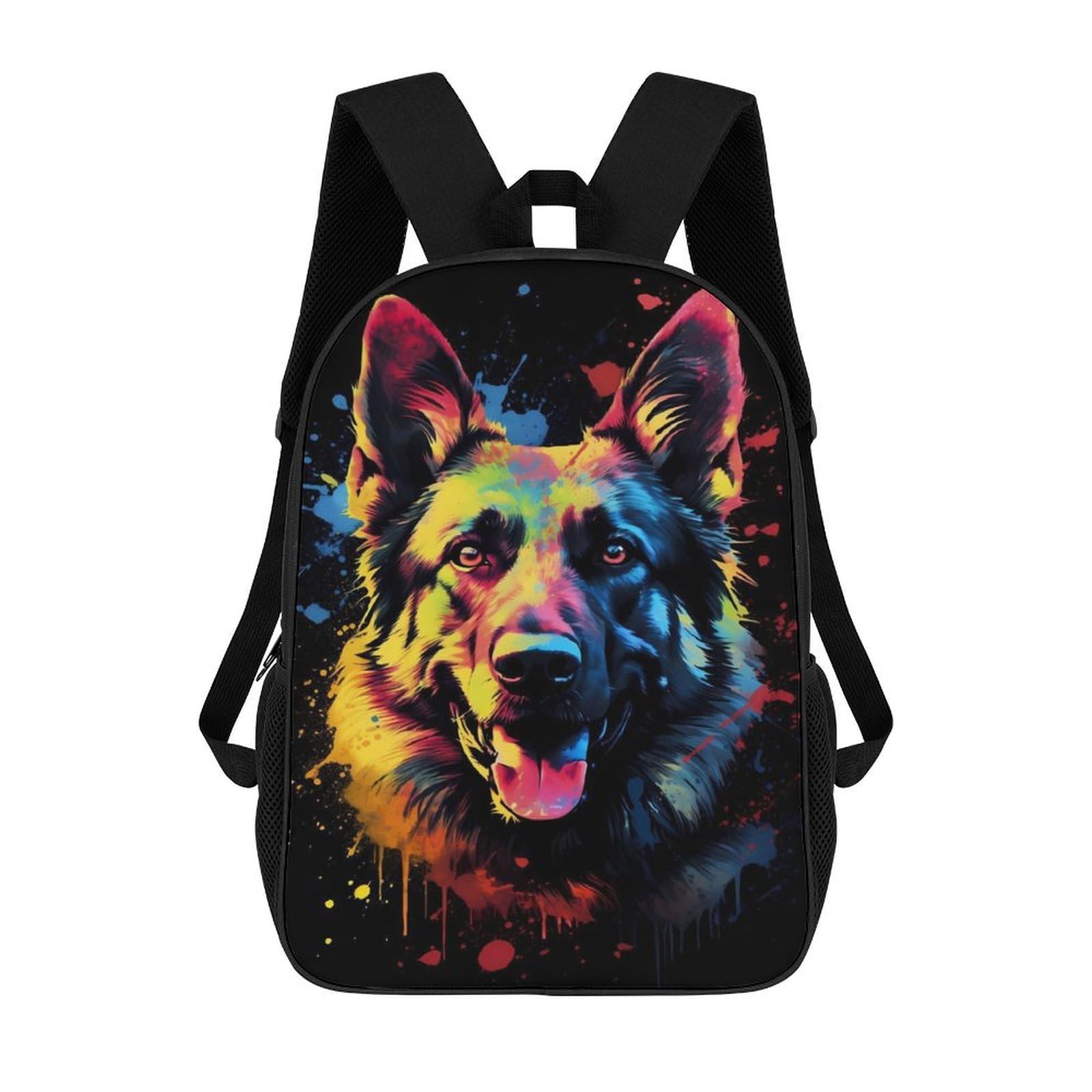 Tnfhsoft Unisex Kids German Shepherd Dog Backpacks Kids School Backpack School Bag 3D Dog School Bag For Boys Womens Elementary And Middle School Students,Gifts For Boys And Girls 17Inch