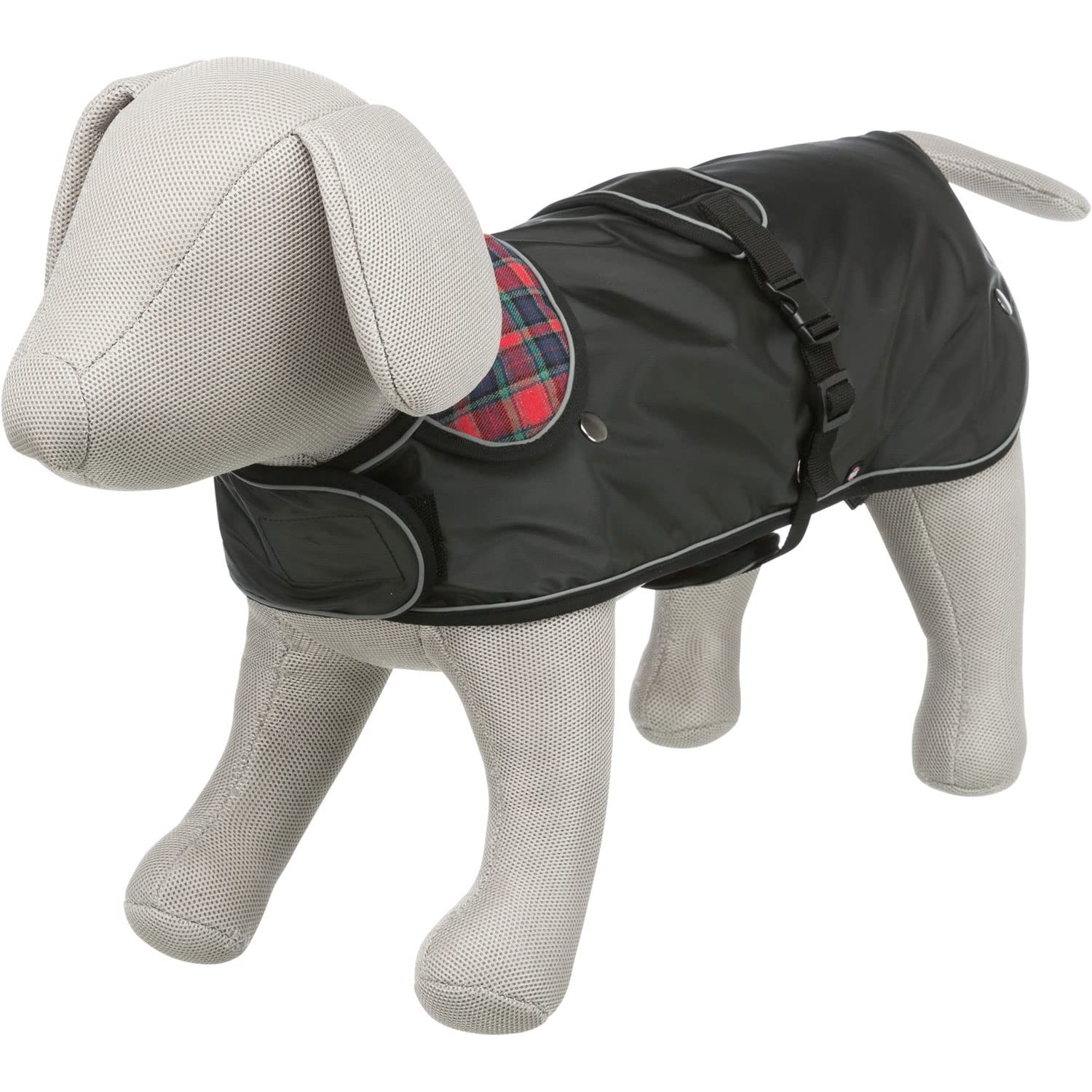 TRIXIE Mäntel und Capas Hermy 2-in-1 Umhang, S, 38 cm, Schwarz/Rot