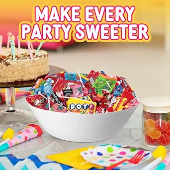 Bulk Candy Variety Pack 5 Pounds Assortment, Approx. 250 Individually Wrapped Fun Size Chewy And Hard Candy For Parties, Classrooms, Pinatas, Goodie Bags And Buffets