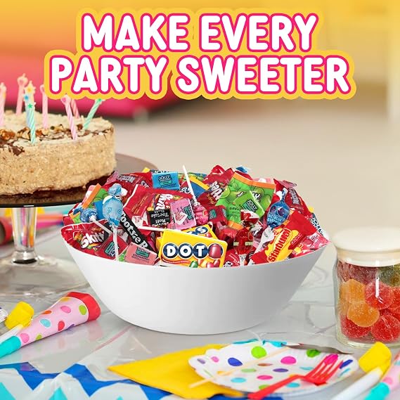 Bulk Candy Variety Pack 5 Pounds Assortment, Approx. 250 Individually Wrapped Fun Size Chewy And Hard Candy For Parties, Classrooms, Pinatas, Goodie Bags And Buffets