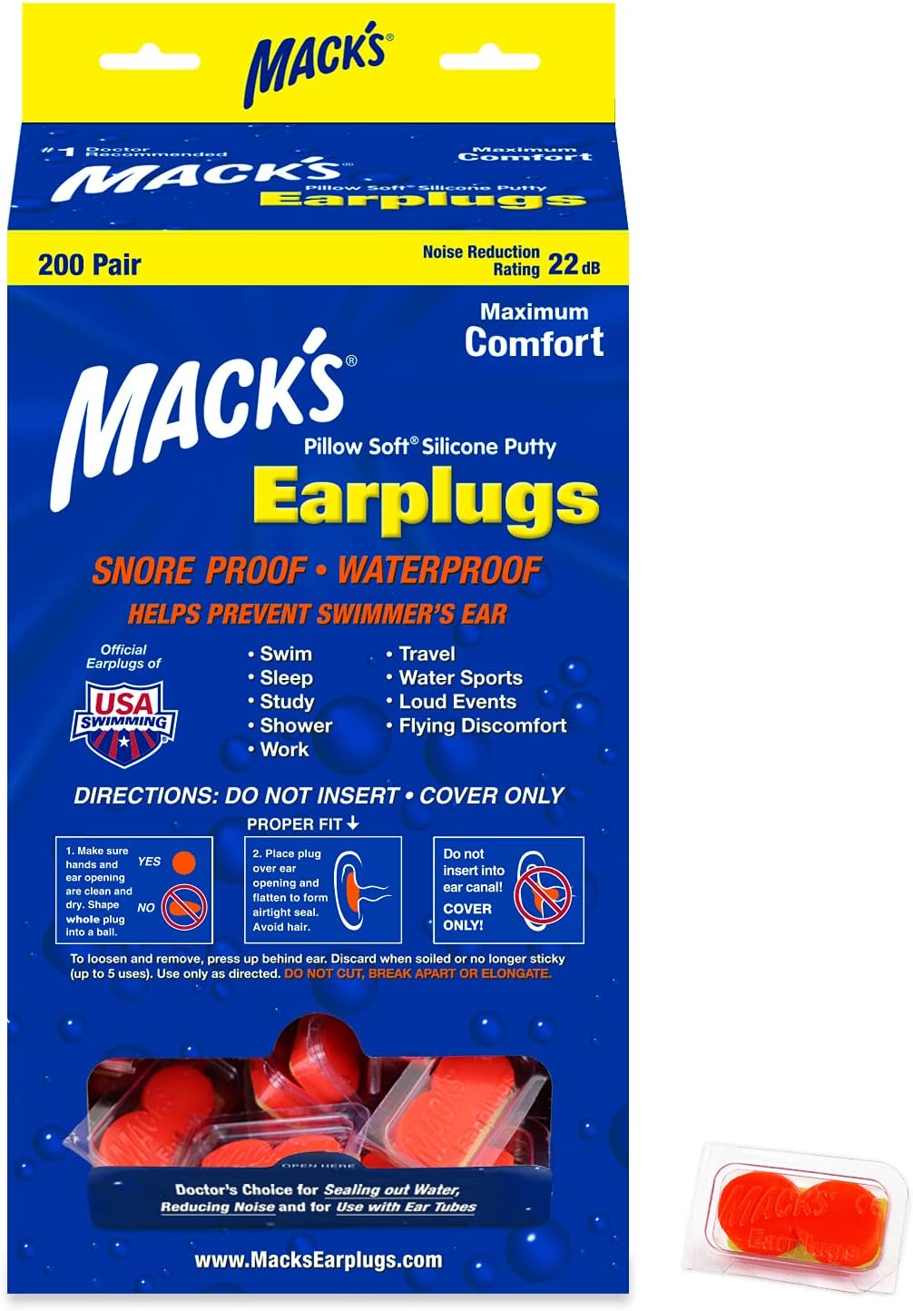 Amazon Mack s Pillow Soft Silicone Earplugs 6 Pair Value Pack amazon-mack-s-pillow-soft-silicone-earplugs-6-pair-value-pack