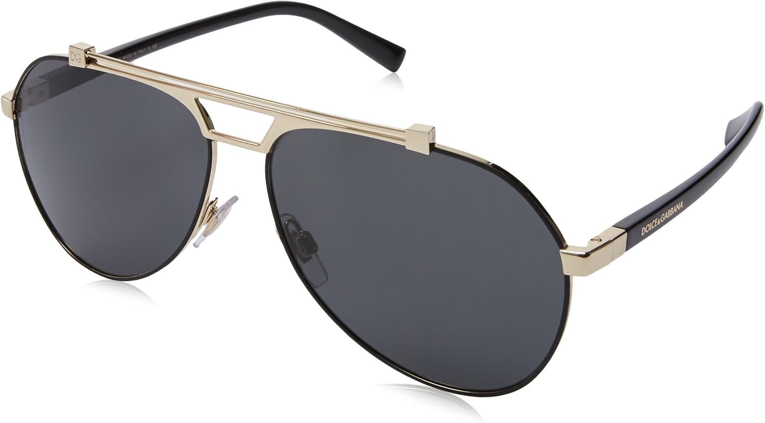 Dolce & Gabbana Men's 0DG2189 01/87 61 Sunglasses, Matte Black/Pale Gold/Grey Amazon.co.uk